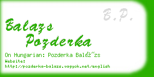 balazs pozderka business card